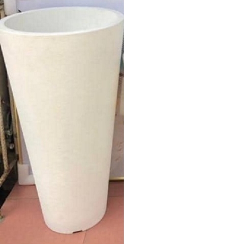 EXQUISITE WHITE V-SHAPED FLOWER POT (PEGLO) - XLarge