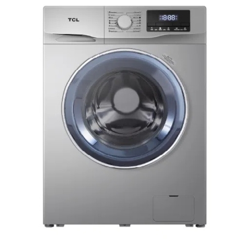 TCL WASHING MACHINE | TCL F608FLS 8KG Front Load Automatic Washing Machine Inverter| Silver Colour