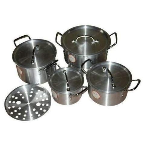 Hoffner | Cooking Pot Set 4 Pieces- Big Size With Seive- (N)