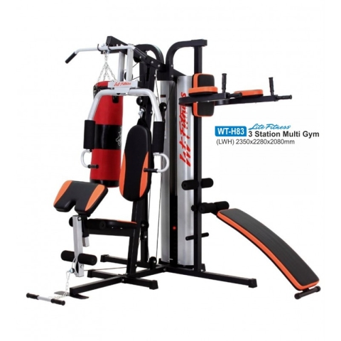 LITE FITNESS WT-H83 3 Station Multi Gym-deluxe.com.ng