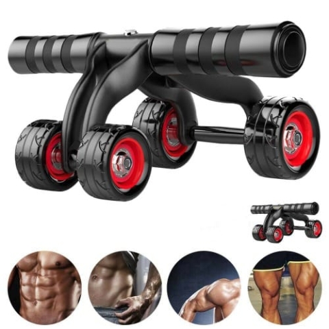 GateGold Multi-Functional Lightweight Portable Trainer 4-Wheel Ab Roller And Push Up Bar – abr-deluxe.com.ng