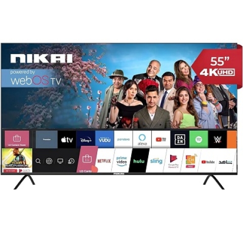  Nikai 55" Web os UHD Smart LED NIK55MEU4STN, Frameless, Ultra HDR, Dolby Audio, Smart Voice Control Nikai 55" Web os UHD Smart LED NIK55MEU4STN, Frameless, Ultra HDR, Dolby Audio, Smart Voice Control