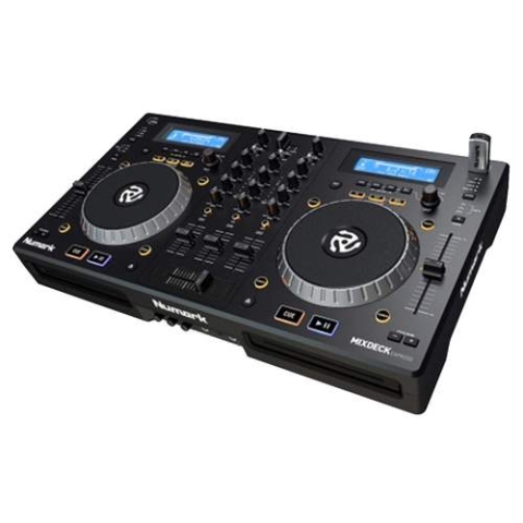 NUMARK MIXDECK EXPRESS DJ INTO REMIUM DJ CONTROLLER WITH CD USB PLAYER