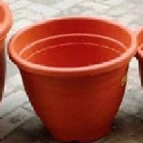 ORANGE EXTERNAL PLASTIC FLOWER POTS () (PEGLO) - XLarge