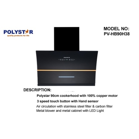 POLYSTAR 90CM RANGE HOOD – PV-HB90H38