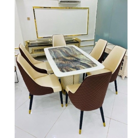 QUALITY DESIGNED 6 MAN CONFERENCE TABLE & CHAIRS  - AVAILABLE (SOFU)