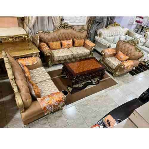 QUALITY DESIGNED 7 SEATERS SOFA WITHOUT CENTER TABLE -AVAILABLE (AUSFUR)