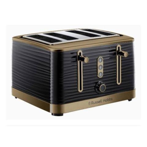 Russell Hobbs | Inspire Brass Black 4 Slice Toaster- (N)