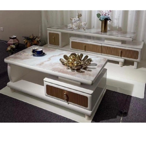 QUALITY TV STAND &  DESIGED CENTER TABLE (OPIN)