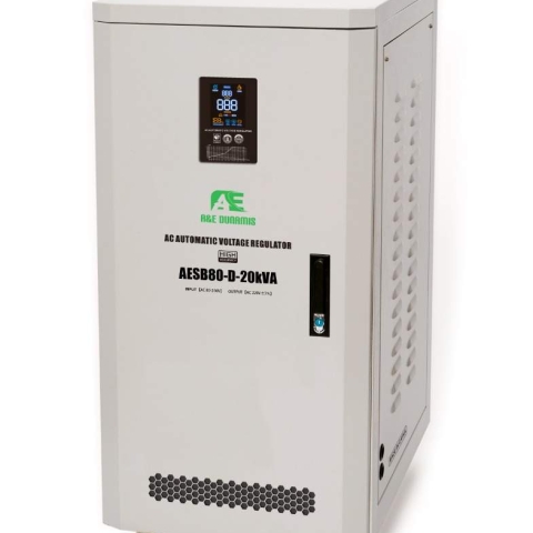A&E Dunamis 20KVA Single phase Servo Voltage Stabilizer (80V-250V)