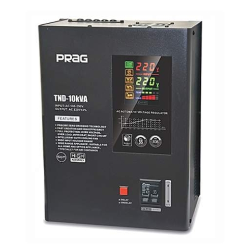 Prag 10KVA Servo Voltage Stabilizer - Wall - Input Voltage (130V-250V)