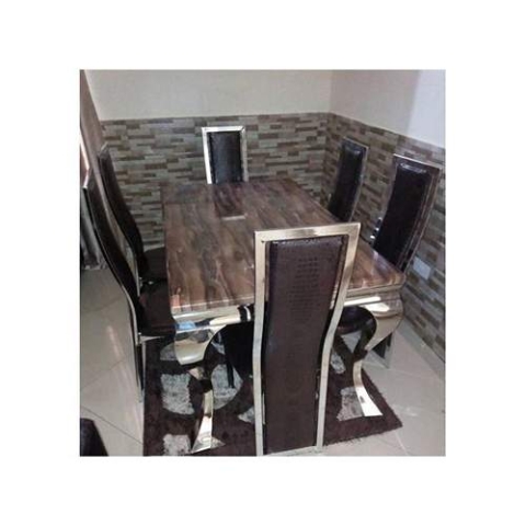 Exquisite Marble Dinning With 6 Chairs (III) - Medium