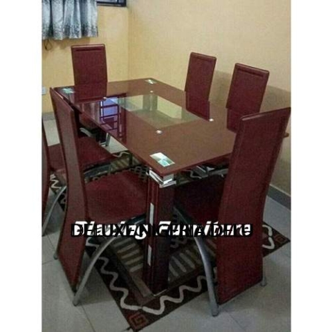 Executive Marble Dinning With 6 Chairs