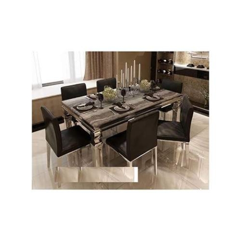 Marble Table And Side Stools Furniture ( 2 Sides Stools) 