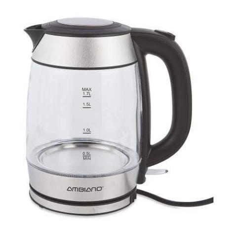 Ambiano Blue Illuminating Glass Kettle 1.7 Litres (N)