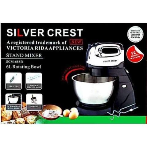 Silver Crest | SCM-688B- 6L Electric Cake Mixer 5 Speed Setting Turbo- (N)