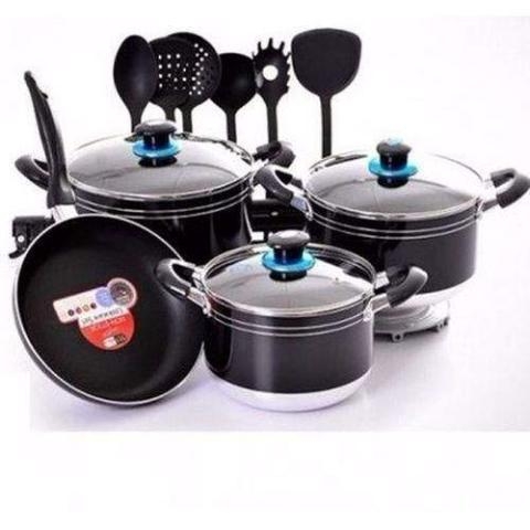 Sumo | 3 Set Cooking Pots With Frying Pan And Cooking Spoon- (N)