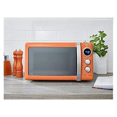 Swan | Retro 20L Orange Digital Microwave- (N)