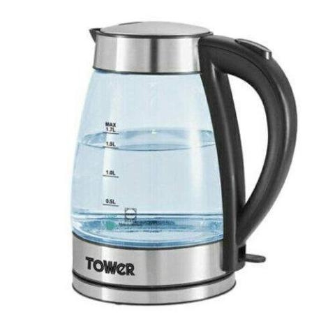 Tower | 1.7L Colour Changing Glass Kettle - 3000W- (N)