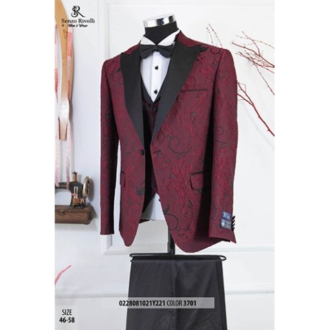 CLASSY MEN'S 2 PIECE SUIT|SUT 029 (AVAILABLE IN ALL SIZES) WINE