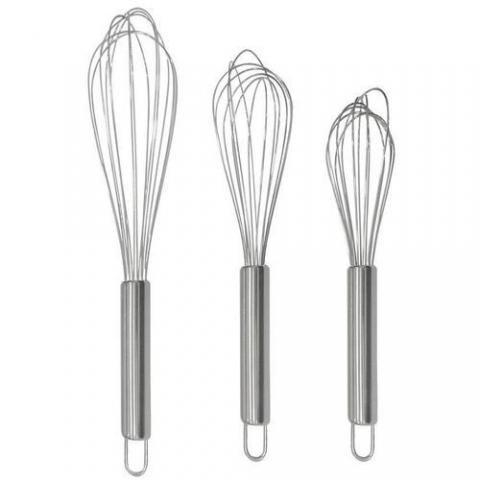 Mothers Choice Stainless Steel Egg Whisk 3 Pieces