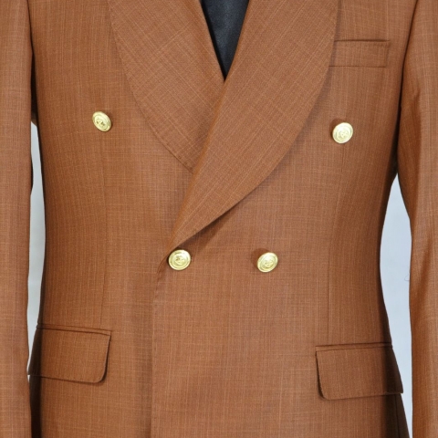 EXECUTIVE BROWN BREASTED TURKEY SUIT WITH GOLDEN BUTTON [SWNL]