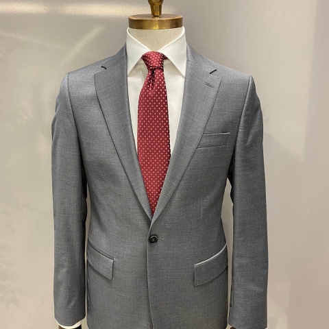 EXECUTIVE LIGHT GREY TURKEY SUIT WITH ONE BUTTON