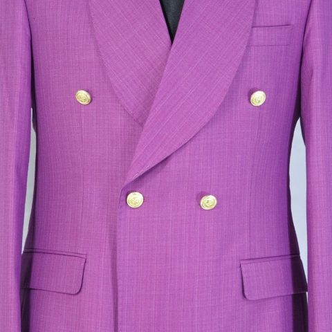 EXECUTIVE PURPLE BREASTED TURKEY SUIT WITH GOLDEN BUTTON [SWNL]