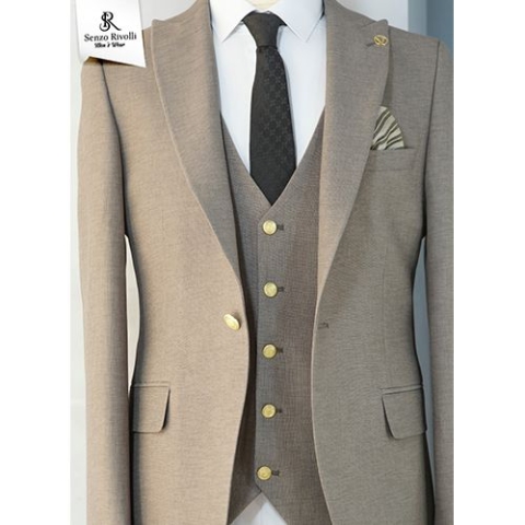 CLASSY DESIGN 3 PIECE MEN'S SUIT(AVAILABLE IN ALL SIZE) 037