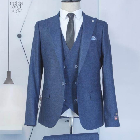 LIGHT BLUE 3 PIECE TURKEY SUIT WITH ONE BUTTON (SWNL)