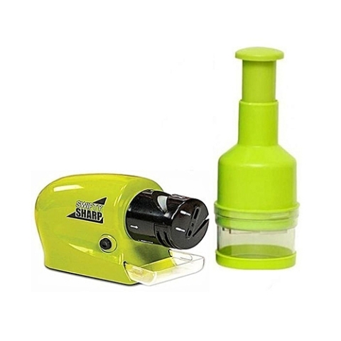 Lambano Fancy-Look Electric Knife Sharpener + Free Onion Vegetable Chopper