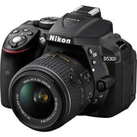 NIKON Professional Digital DSLR Camera D5300 18-55mm Lens (DAME) - Black