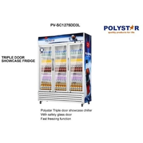 Polystar Triple Door Showcase Fridge | PV-SC1275DD3L